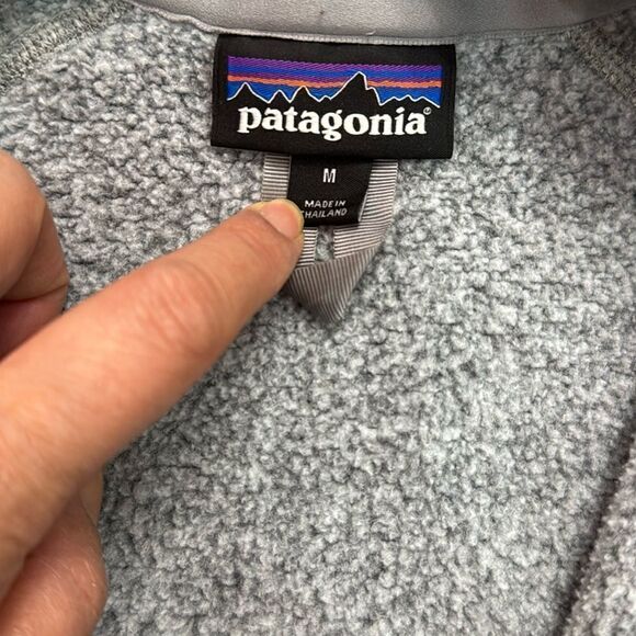 Patagonia women’s 1/4 Zip Better Sweater Heather gray Fleece Jacket SZ M - Picture 3 of 7